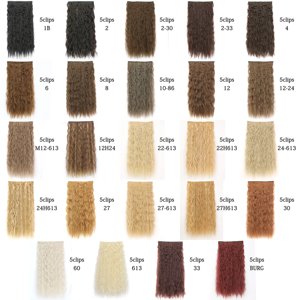 Extensiones de cabello sintético con clip, rizos largos, color marrón oscuro y negro, 80 cm, resistentes al calor 6