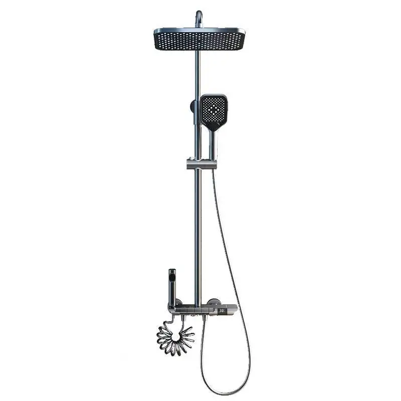 

Intelligent digital display shower shower set Household bathroom Supercharged shower set