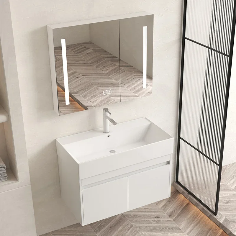 Super narrow long wash basin small apartment bathroom wash basin cabinet combination mini small size