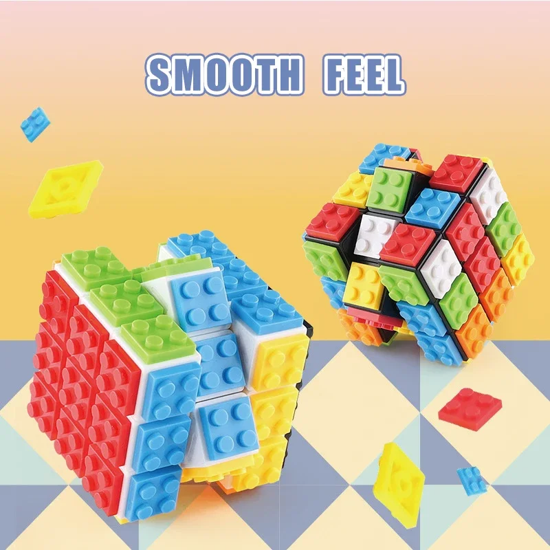 ビルディングブロックキューブパズル減圧フィジェットおもちゃマジックキューブインテリジェンス組み立てパズル教育玩具子供のためのギフト