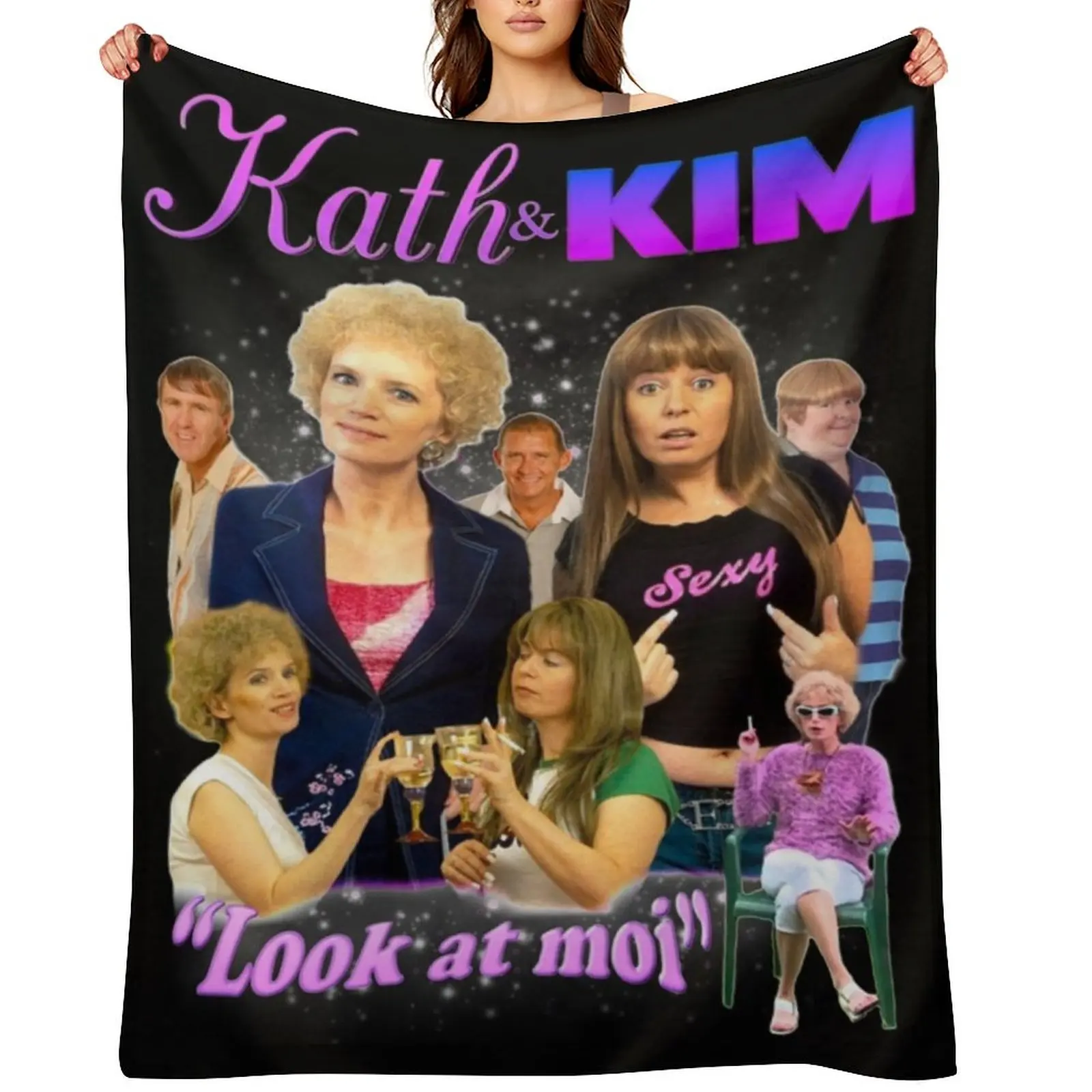 

KATH and Kim Bootleg Throw Blanket Plaid Soft Plaid blankets and throws Vintage Blankets