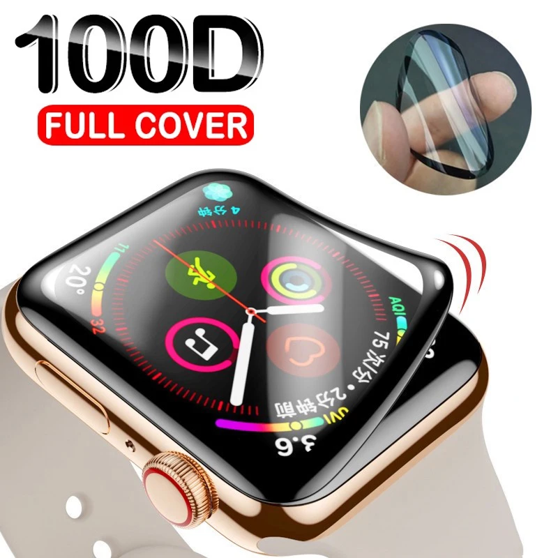 Screen Protector For Apple Watch Ultra 49MM 9 8 7 41mm 45mm Soft Glass 9D HD Full Film iWatch Series 6 5 SE 44mm 40mm 42mm 38mm