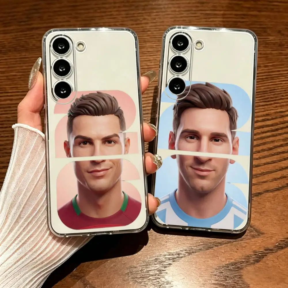 CR7 ML10 Simple Transparent Printed Phone Case For Samsung Galaxy A73/A72/A71/A53/A52/A51/A22/A91/A80