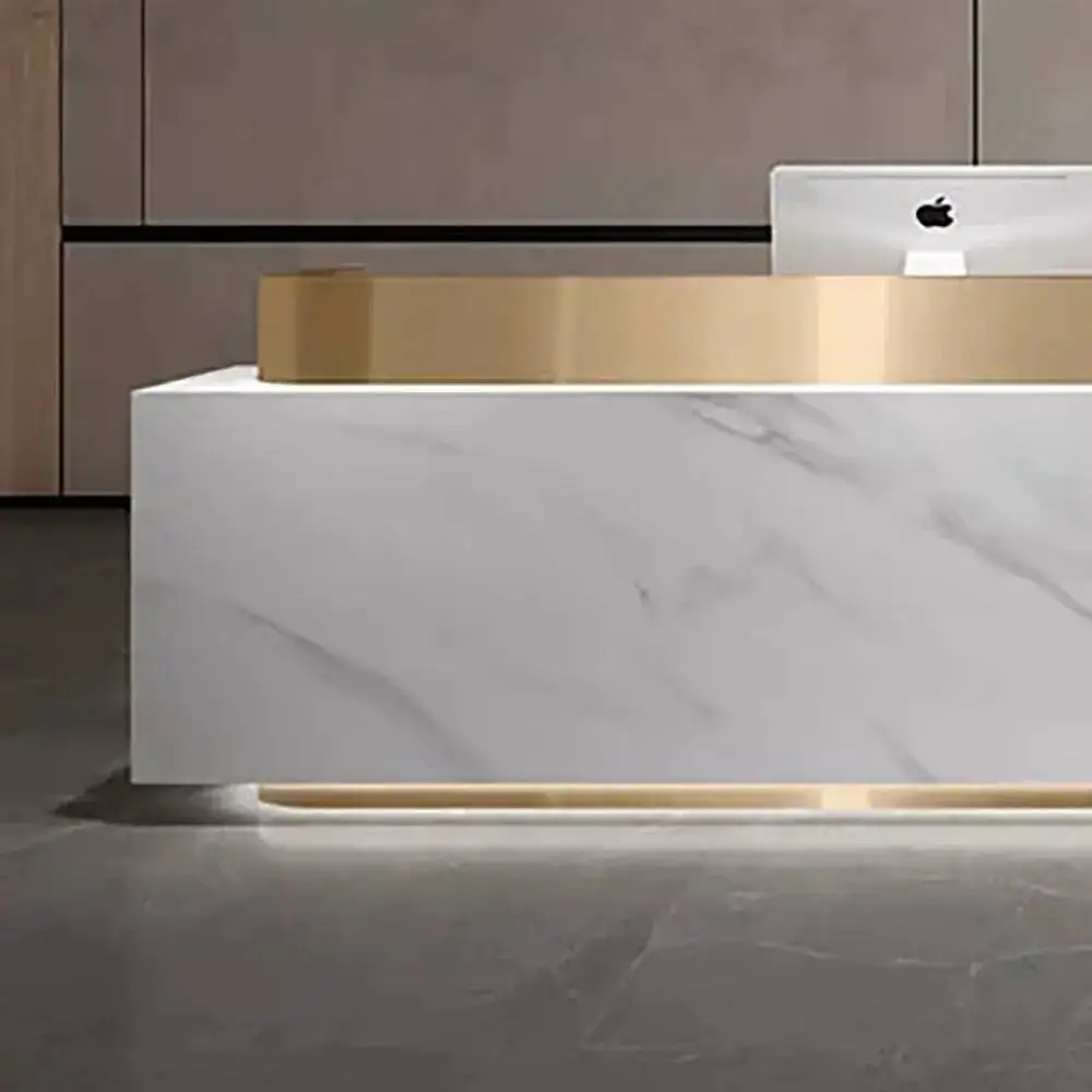 

Bar Counter Aesthetic Cabinet Glamour Glamour Simple Luxury Reception Desks Aesthetic Modern Mostrador Commercial Furniture