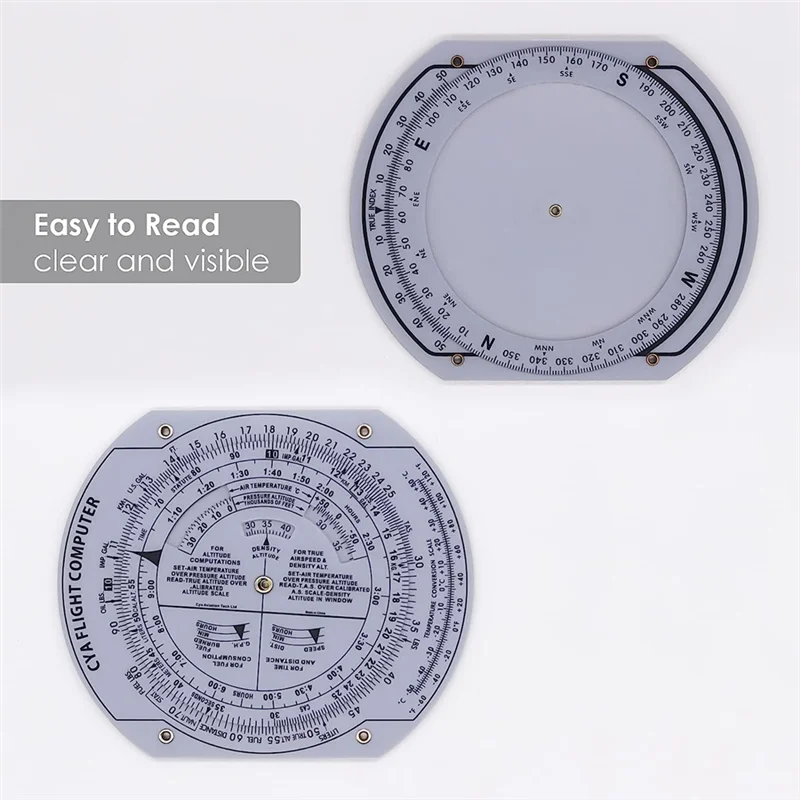 Imagem -06 - Voo Computador Aviação Plotter Circular Slide Rule Usado em Aviação Voo Formação Piloto Estágios E6b