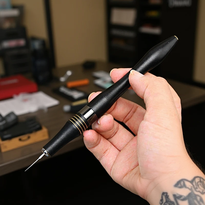 

Роскошные аксессуары для перманентного макияжа: сине-черная ручка для микроблейдинга из алюминиевого сплава для татуажа бровей и губ.