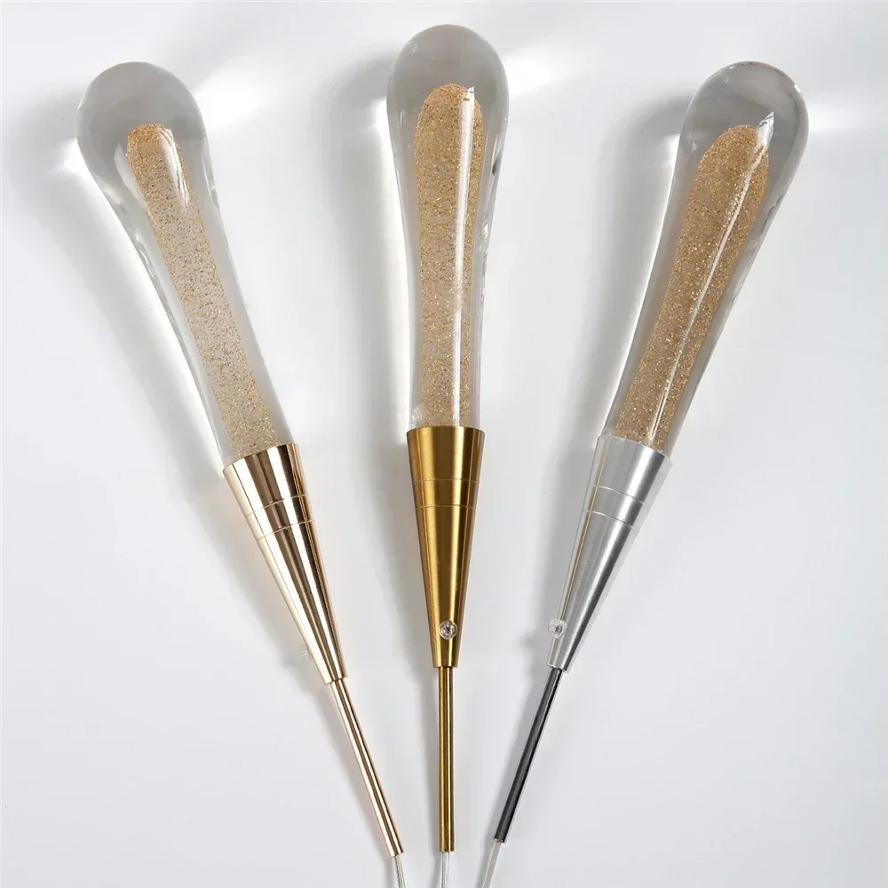 

Water-drop Glass Pendant Lights Bedroom Bedside Lamp Post-modern Designer Crystal Pendant Lamp Dining Room Kitchen Hanging Lamps