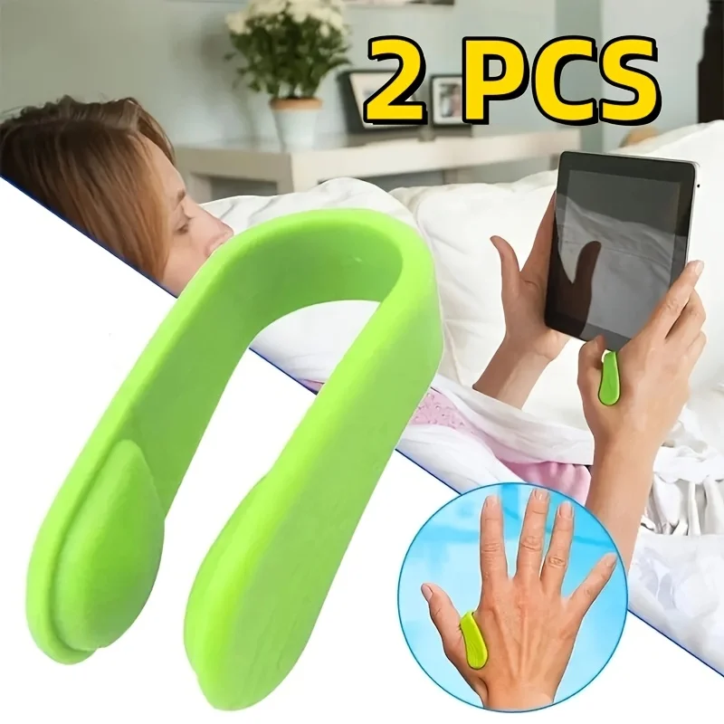 

2 пластиковых массажера для пальцев для точечного массажа, снимающие усталость рук, подходят для ежедневного использования в офисе и при игре на компьютере.