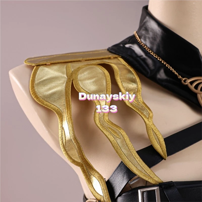 مجموعة أزياء Synex Path to Nowhere التأثيرية من الجلد اللامع مع ملابس حفلات الهالوين بشرابة #2