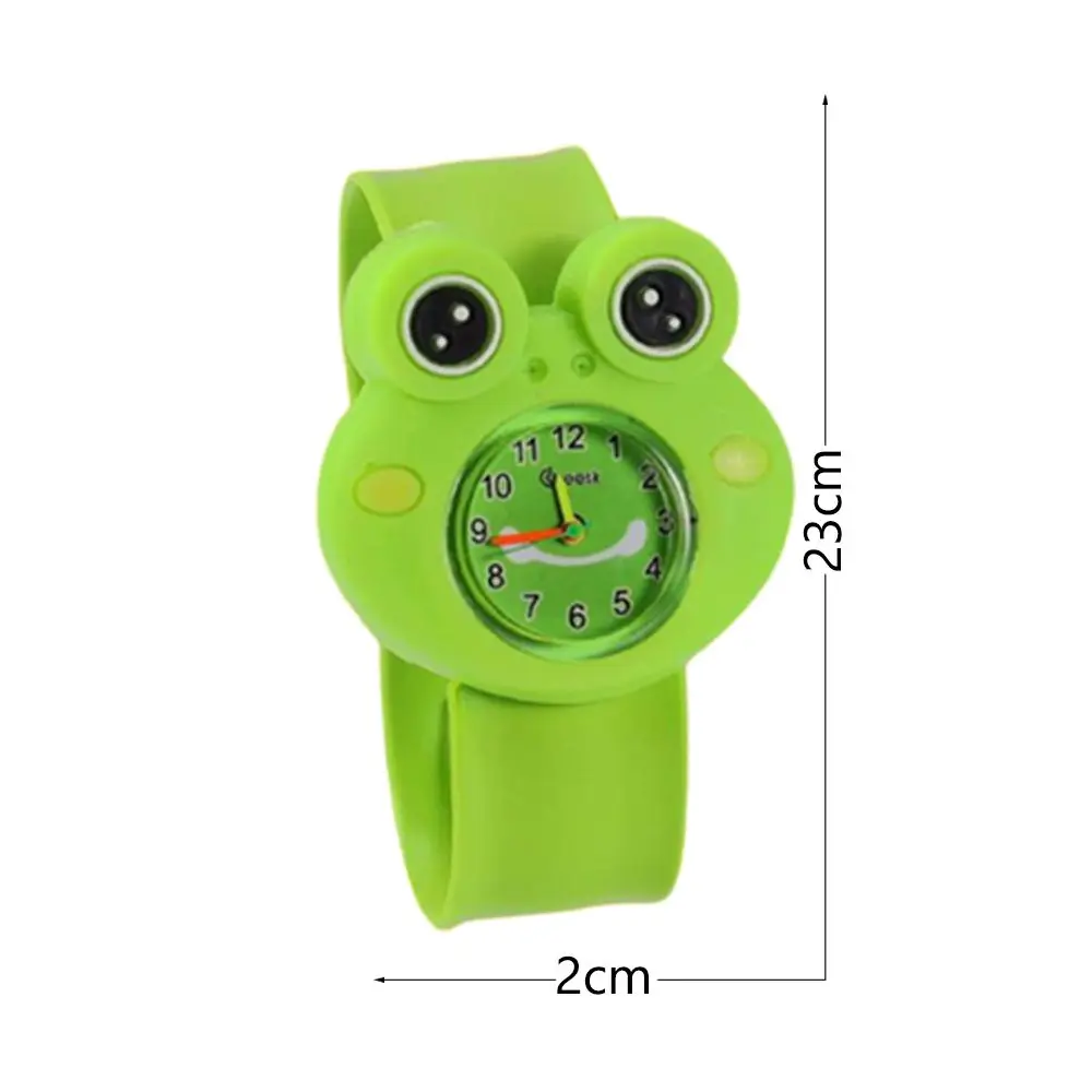 時計漫画動物 3D スラップウォッチデジタルかわいいカエルクォーツ腕時計