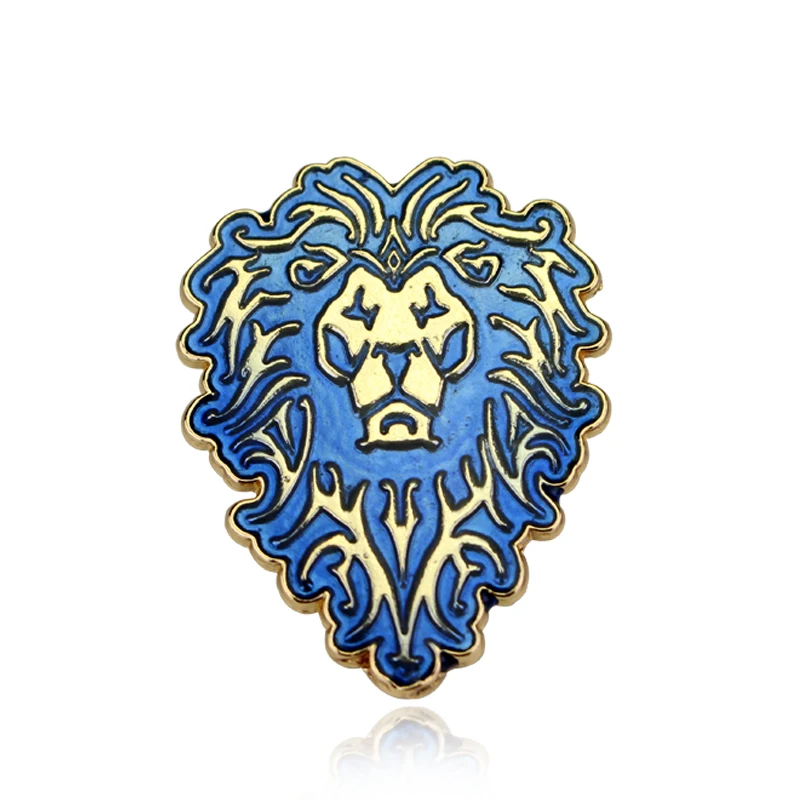 Game World Of Warcraft Tribal Logo Pins Brooches Alliance Horde WOW Badge Brooch For Women Men Friend Gifts