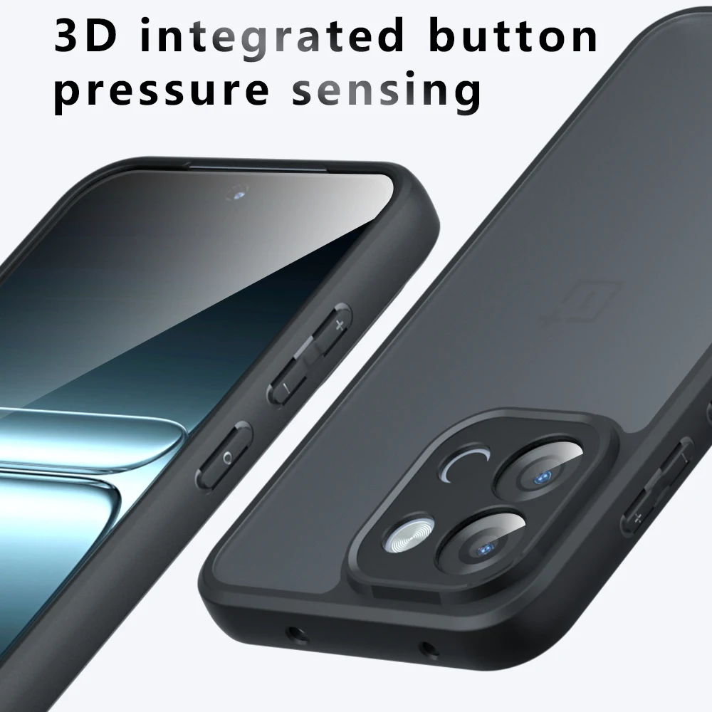

Для Oneplus 13T чехол с рамкой из ТПУ, чехол с 3D интегрированной кнопкой Oneplus 13, чехлы с защитой от падения безопасности, чехлы для телефонов Oneplus 12 12R