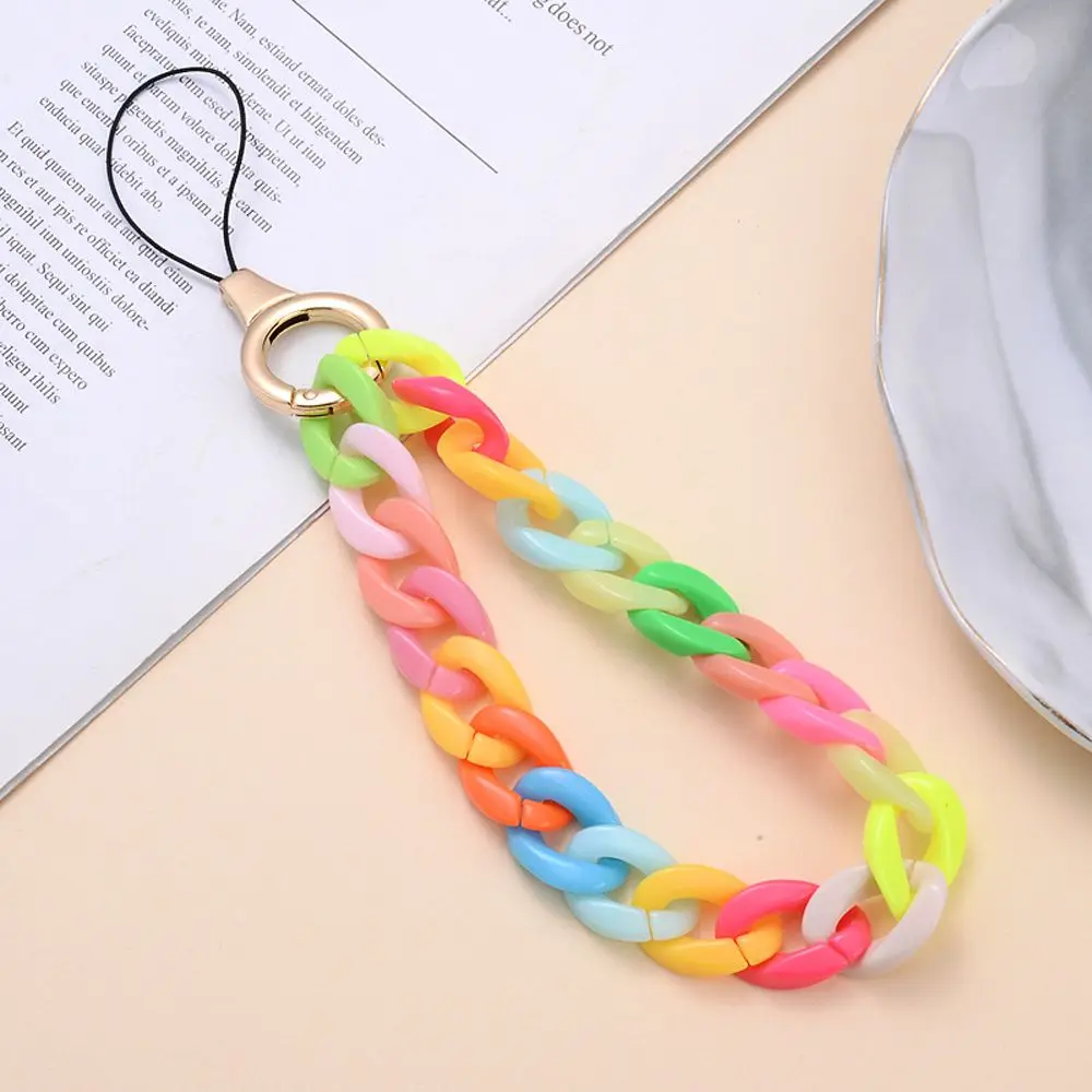 For Mobile Phone Case Anti-lost Acrylic Phone Charms Cell Phone Lanyard Jewelry Accessories Phone Strap Mobile Phone Chain