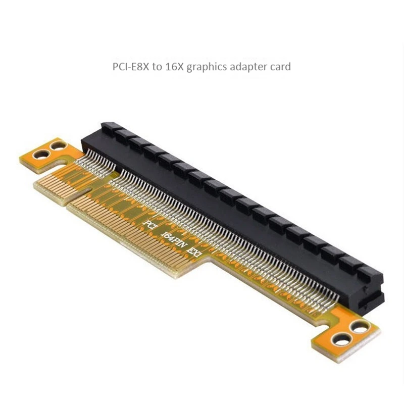 AT42 PCI-E Express 8X to 16X Extender Converter Riser Card Adapter Male to Female Extension