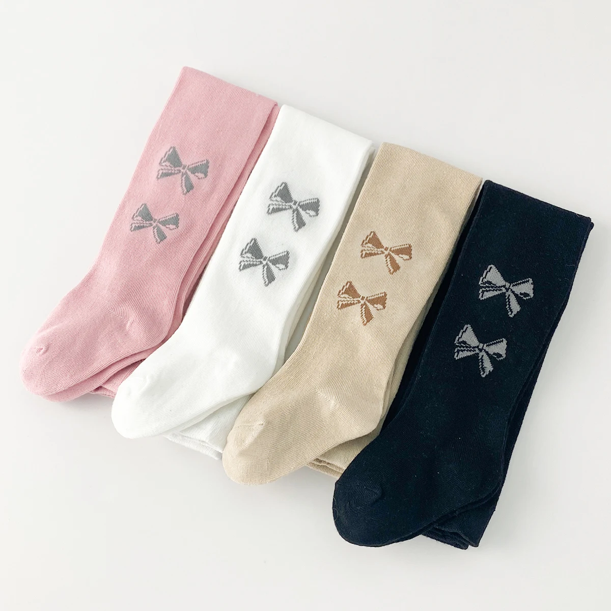 4 Pairs Girls' toddler leggings for spring and autumn, moderate thickness, suitable for outdoor wear. kids Baby Girls' Elastic W