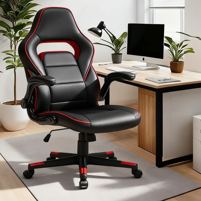 

Hollow-Back Gaming Computer Chair, 360° Free Swivel, Ergonomic Zone Support – Home Office Reclining Seat, 5-Star Leg Steady