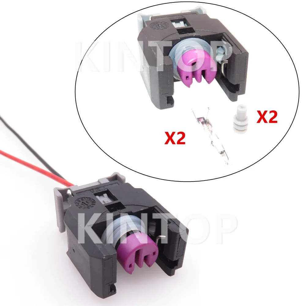 

1 Set 2 Pins 13816706 Car Fuel Injector Unsealed Socket AC Assembly For Buick Chevrolet Automobile Nozzle Electric Connector