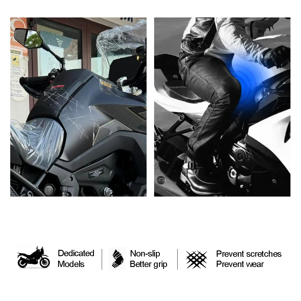 Motorcycle Accessories Tank Pad Protector Sticker Decal Gas Knee Grip Kit for Voge 900DSX 900 DSX 2024 2023