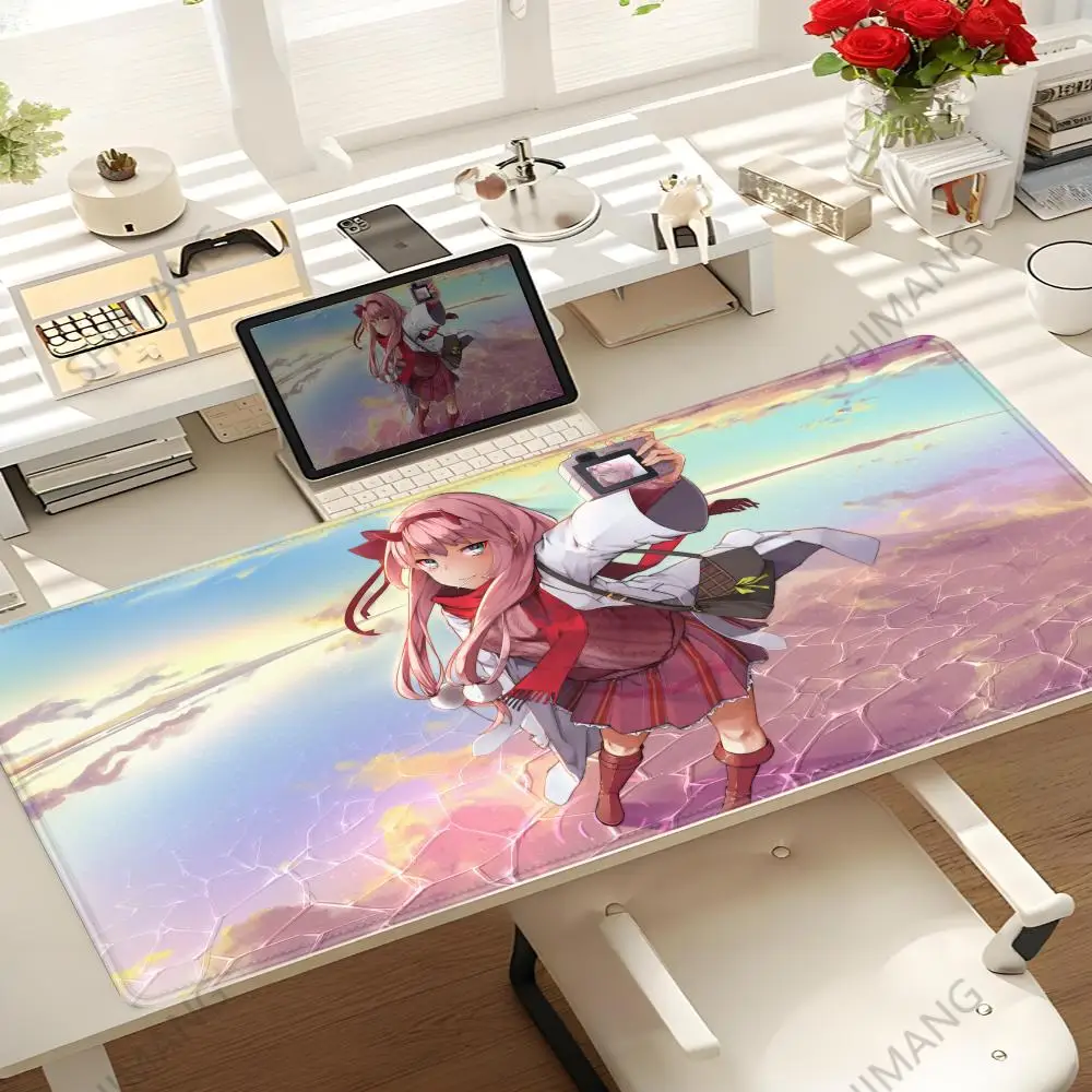 

Anime Zero Two Darling in the Franxx Mouse Pad Gaming XL Large New Mousepad XXL keyboard pad Carpet Soft Non-Slip PC Mouse Mats