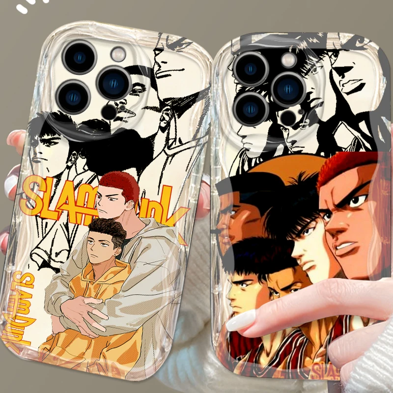 Slam Dunk Cool Art Anime Comic For Apple iPhone 15 14 13 12 11 XS XR X Pro Max Plus Wave Oil TPU Phone Case