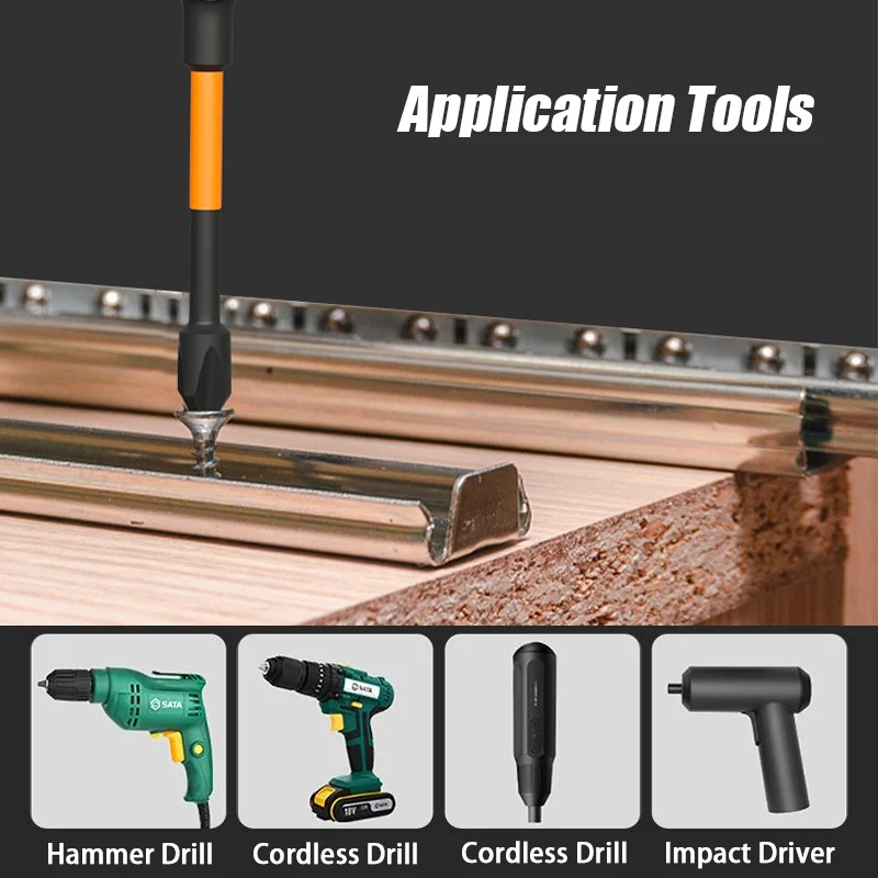 10PCS Cross Screwdriver Strong Magnetic PH2 Impact Driver Drill Bits High Hardness Electric Screwdriver Drill Tool Accessories