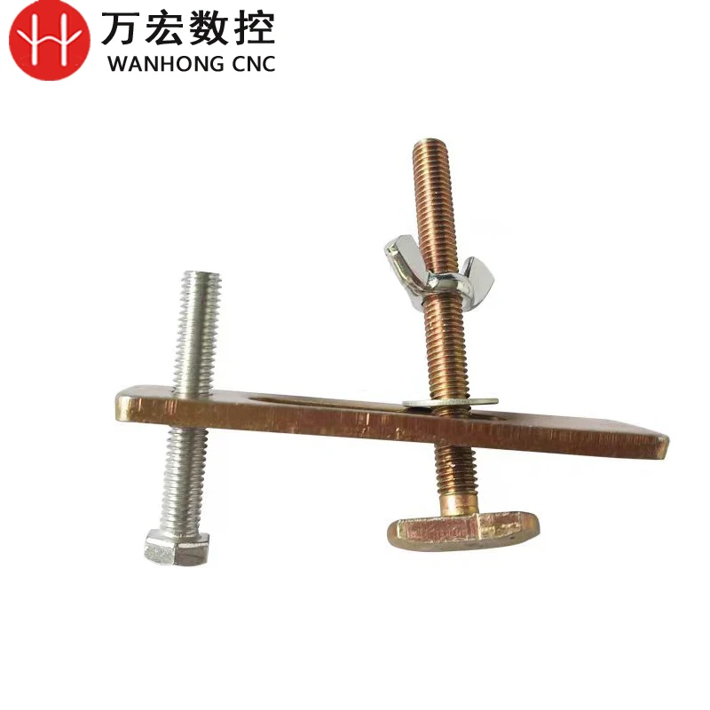 Зажим для нажимной пластины для рабочего стола с Т-образным пазом, обработанный на станке с ЧПУ, носовой зажим для верстака