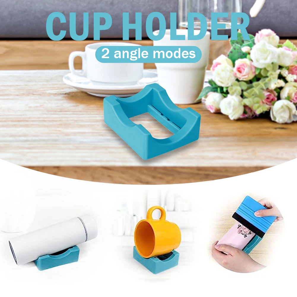 Glass Cup Slot Waterproof Tumbler Holder Anti Slip Lightweight Two Angle Support Tumbler Cradle Rack Household Accessories