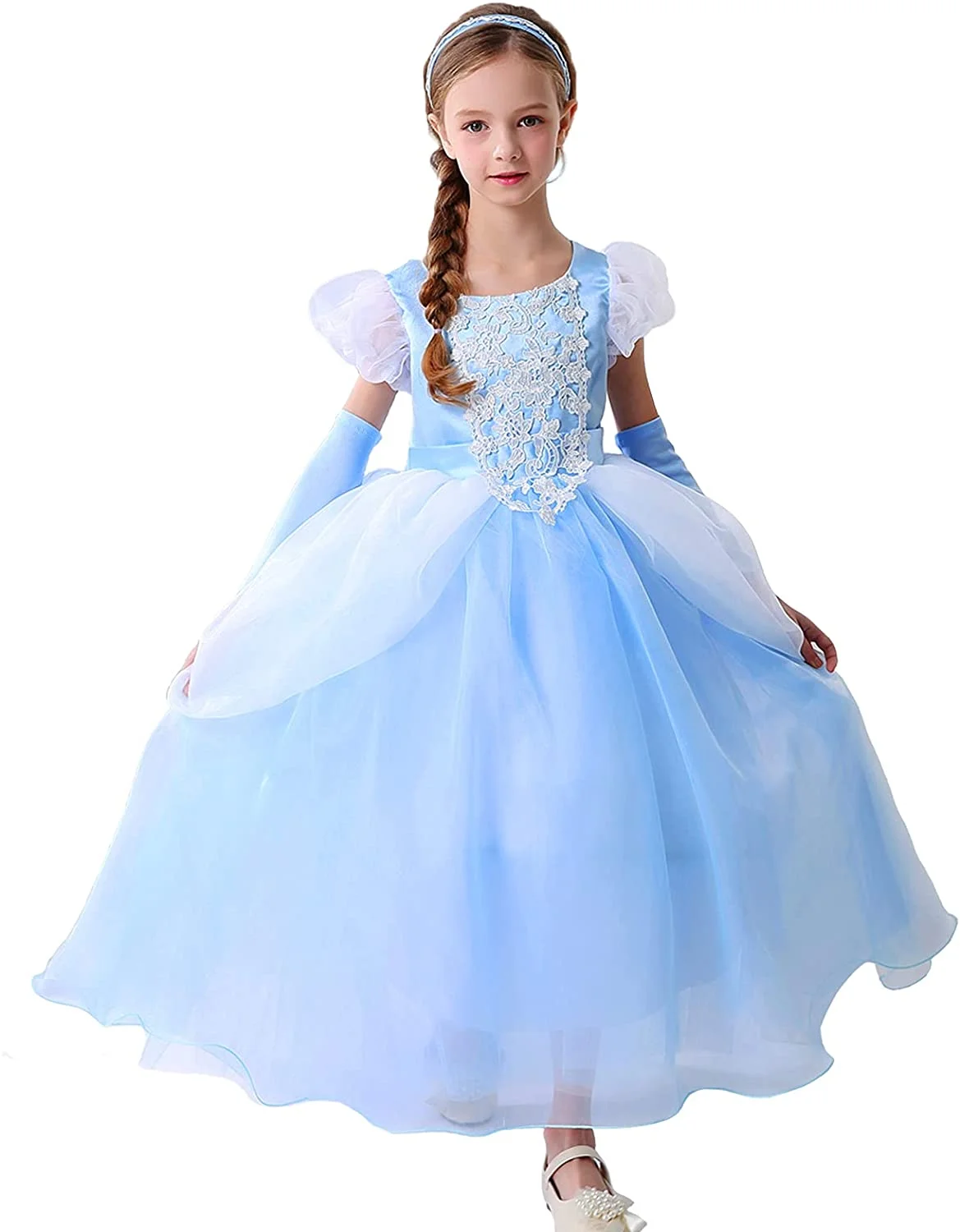 Kid Deluxe abito da ballo azzurro Grace Evening Party Frock Girls cenerentola Costume Cosplay Toddler 2024 Christmas Puffy Vestidos