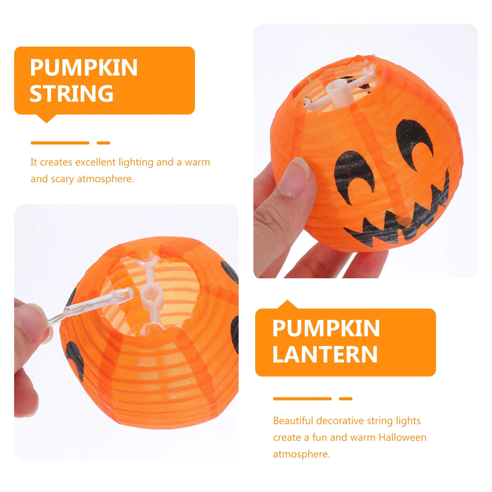 

1 Set Halloween Pumpkin Lantern String Light Led Decorative Lamp For Party Festival Indoor Outdoor Use Creative Ghost Festival