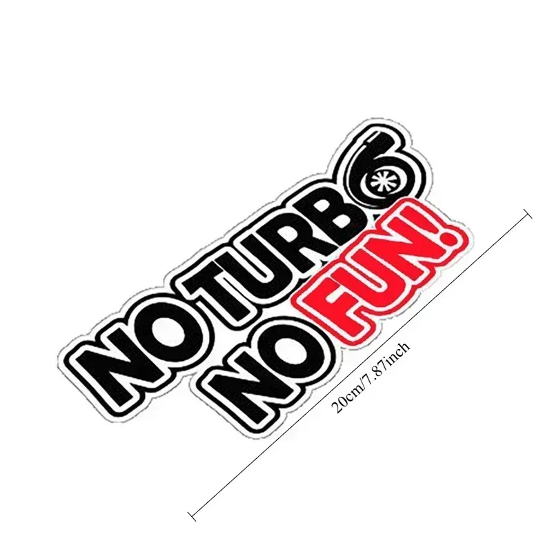 1Pc Reflective JDM No Turbo No Fun Vinyl Decal Sticker for Car Off Road Motorcycle Decor