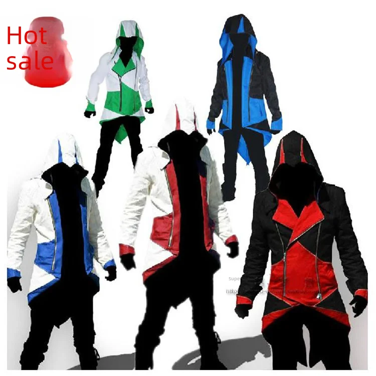 Christmas Halloween Assassin's Creed Cosplay Costume Connor Jacket Anime Game Clothing Cos Stage Costume Accessories