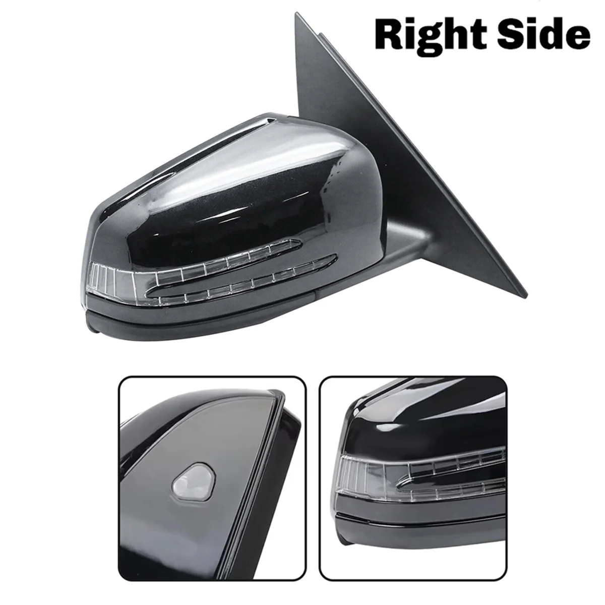 For Mercedes Benz W204 C-Class C200 C250 2011-2014 Car Door Power Folding Rear View Mirror Assembly W/Floor Light Right