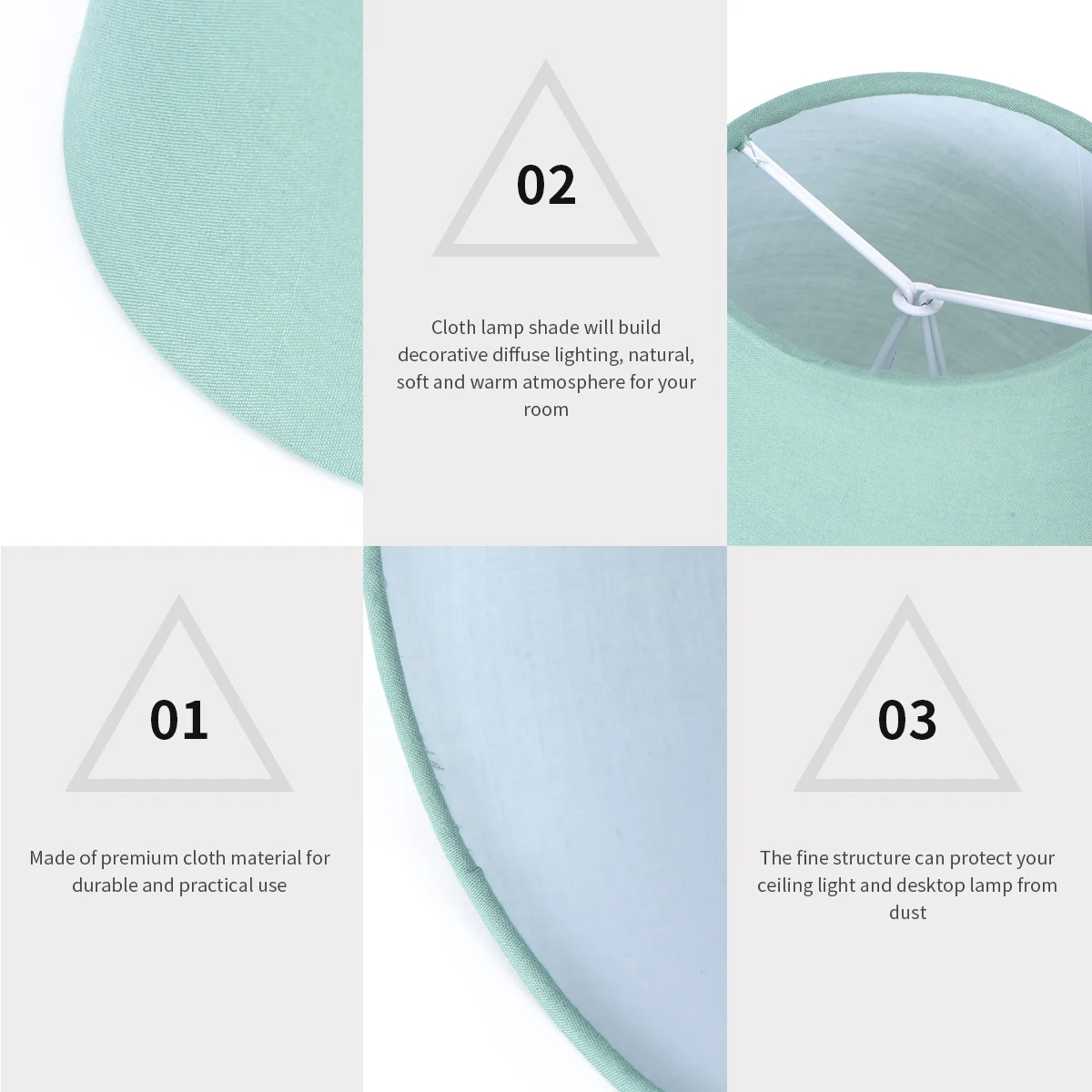 

1pc Cloth Lamp Shade Dark Green Clip Bubble Style For Bedroom Living Room Linen Table Lamp Cover Household Lighting Decor