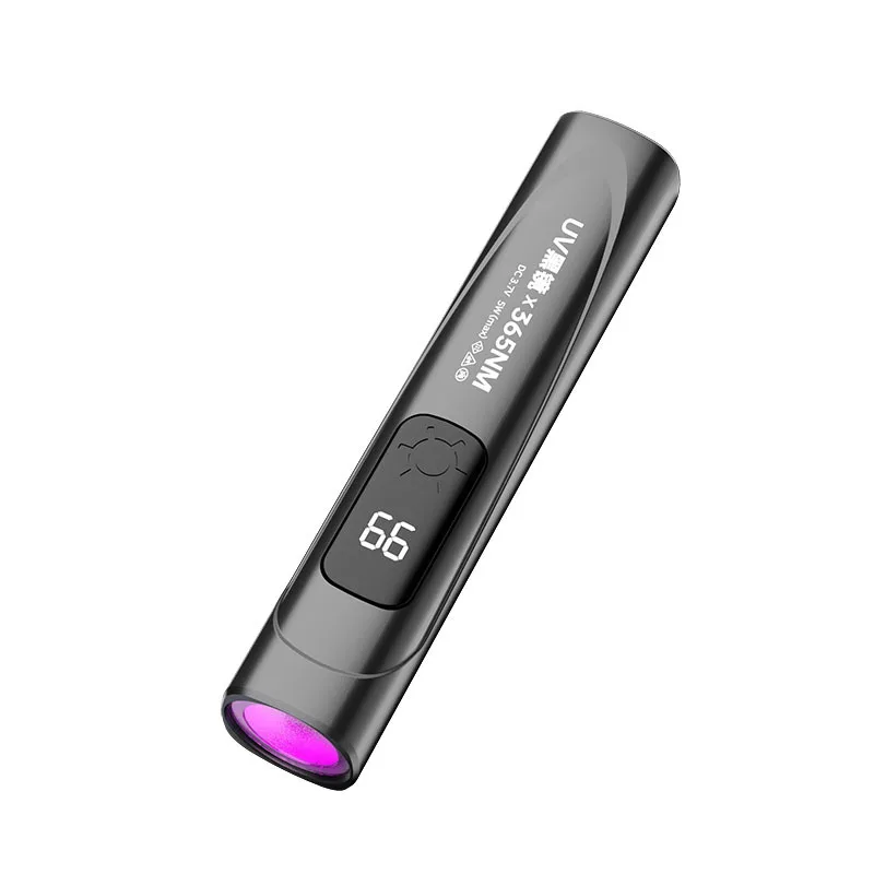 365nm UV Blacklight Flashlight Portable Ultraviolet Black Light for Pet  Ringworm Detection Banknote Verification Resin Curing view 6