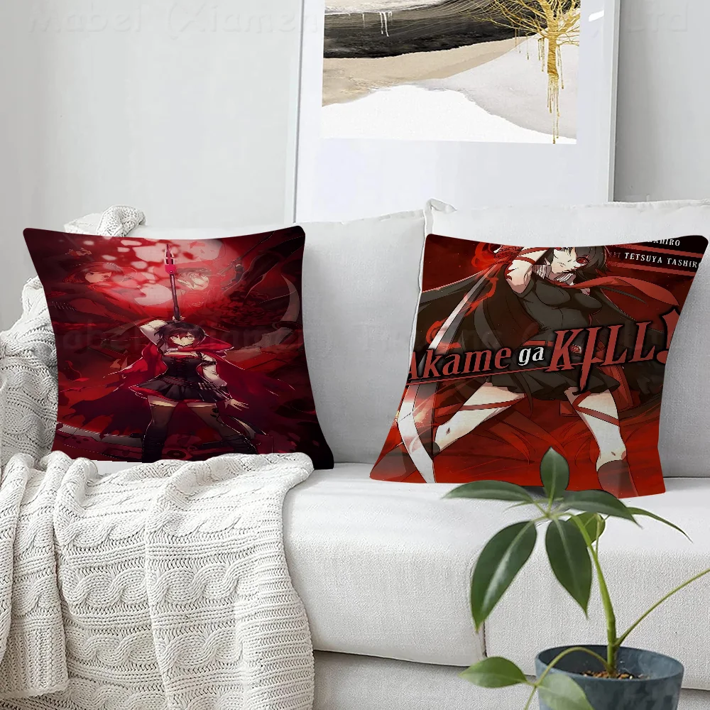 Anime Akame Ga KILLPillow Cushion Cover Pillowcase Living Room Sofa Home Decor Customized