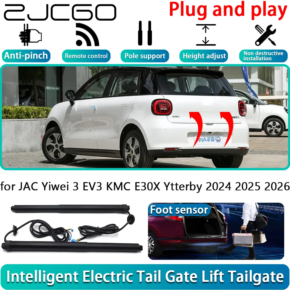 

ZJCGO for JAC Yiwei 3 EV3 KMC E30X Ytterby 2024 2025 2026 OEM Electric Powered Tailgate Power Liftgate Automatic Tailgate System