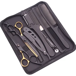 6'' Hair Scissors Professional Cutting Shears Thinning Hairdressing Razors Com Set Salon Barber & Home Japan Steel Dropshipping