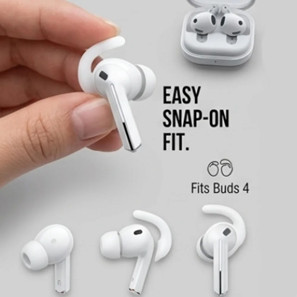 6-1Pairs for Samsung Galaxy Buds 4 Soft Silicone Eartips Cap Earhooks Earbuds Protective Cover Anti Slip Sports Ear Hook Ear Tip image 2