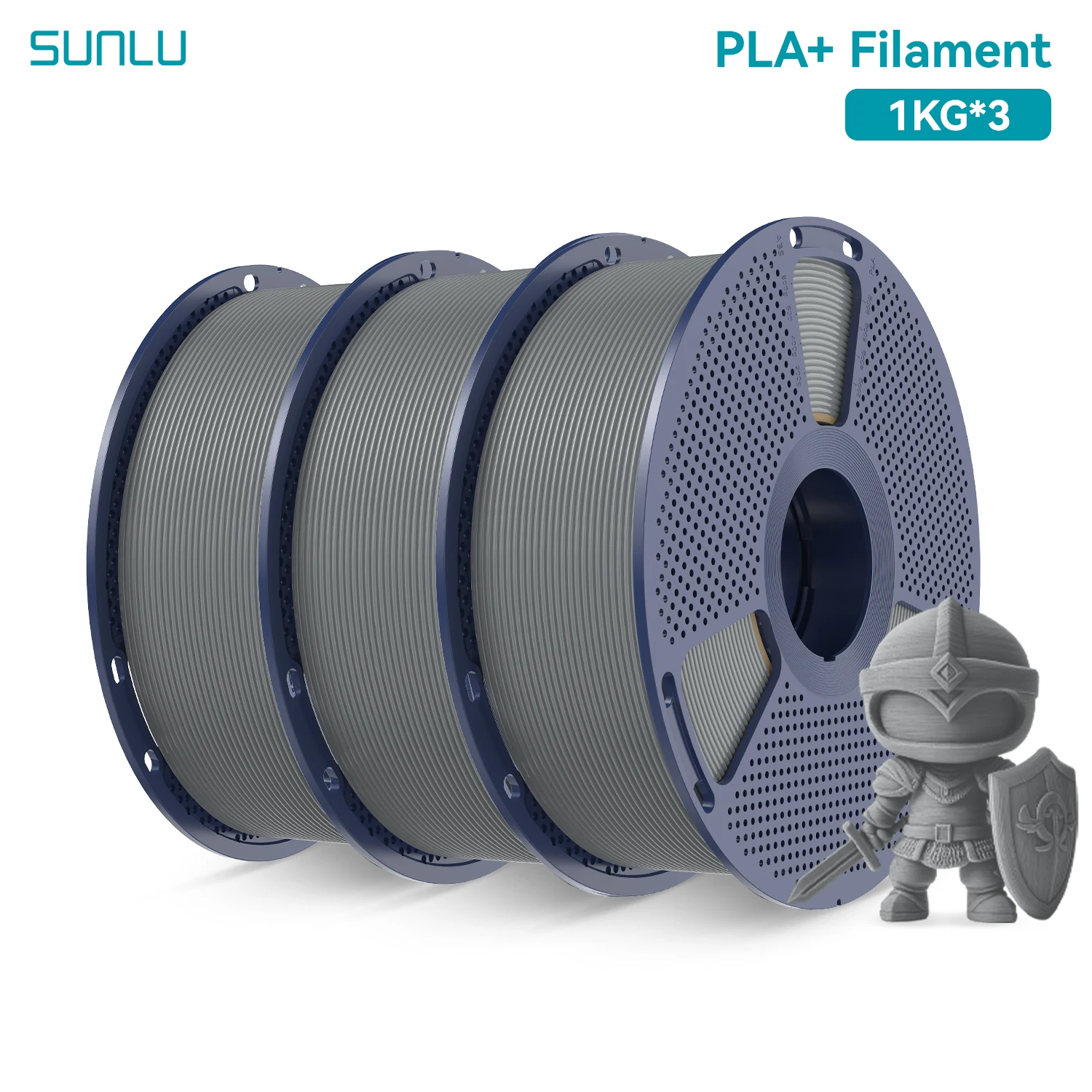 SUNLU PLA+ 1,75mm 3D-Filament 3KG 1KG/Rolle - 300mm/s Geschwindigkeit, Keine Blasen, ±0,02mm Genauigkeit, Öko-Material aus EU-Lagerbestand