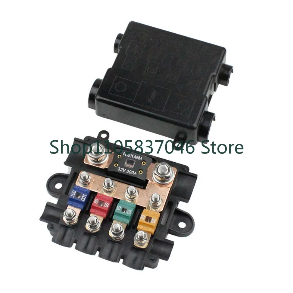 High power, one in, four out, six out, fuse holder, RV, yacht, ship modification, bed car modification, shop electrical route