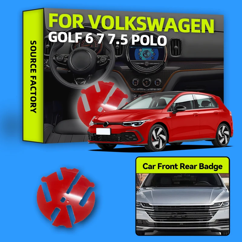 2026 для VW VOLKSWAGEN, новинка, 1 шт., 110 мм, черный/красный/белый задний логотип автомобиля, фон для Golf 6/7/7,5/Polo/Passat/T-Roc/Arteon/Tiguan
