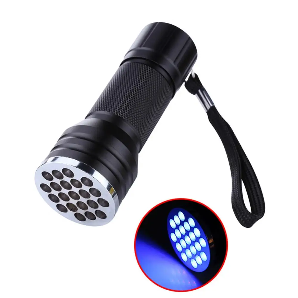 21 led torcia UV torcia luce animali domestici lampada rilevatore agente fluorescente urina