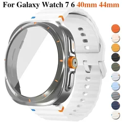 Change To Ultra Case+Band for Samsung Galaxy Watch Ultra Upgrade To Galaxy Watch 7 6 40mm 44mm Tempered Glass Screen Protector