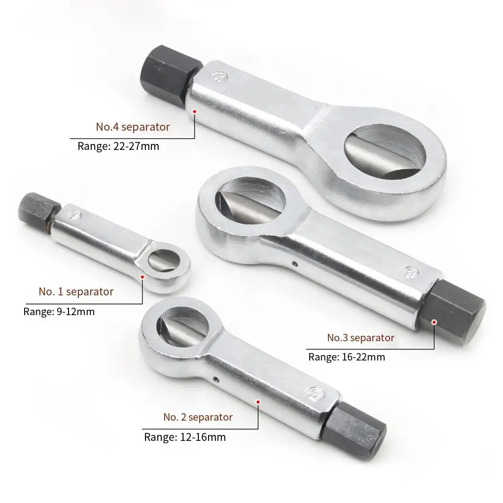 Rusty Nut Separation Wrench Damaged Screw Nut Splitter Remover Spanner Remove Cutter Tool Steel Wrench Hex Extractor Tools