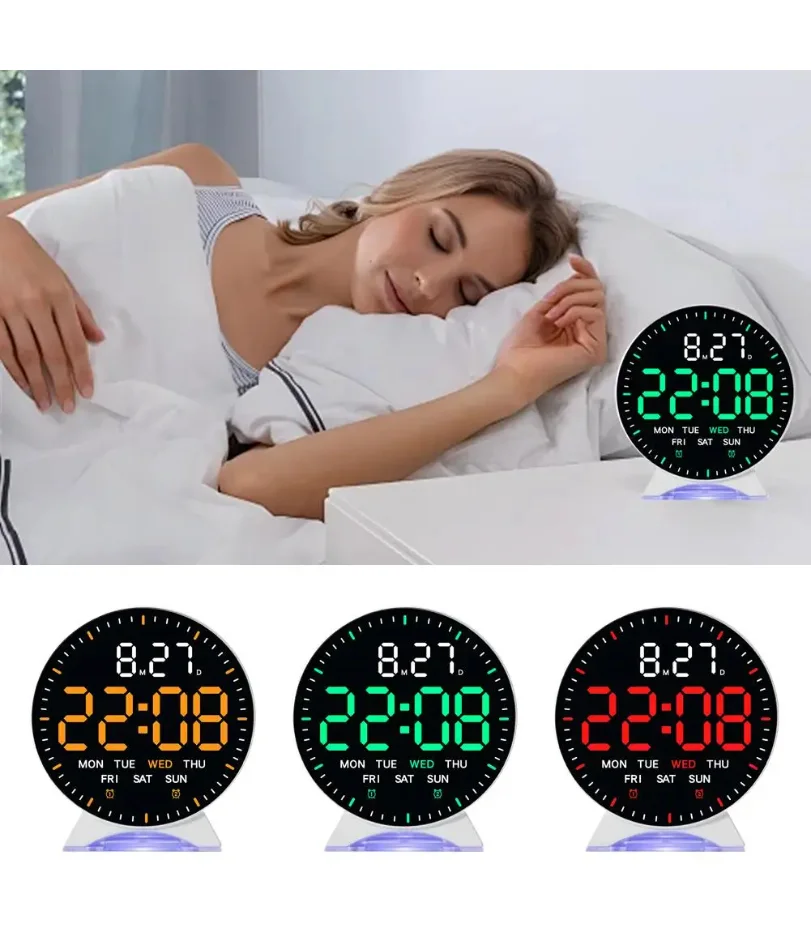 LED Digital Wall Clocks Multifunctional Electronic Clock Alarm Clock High-definition Display Multiple