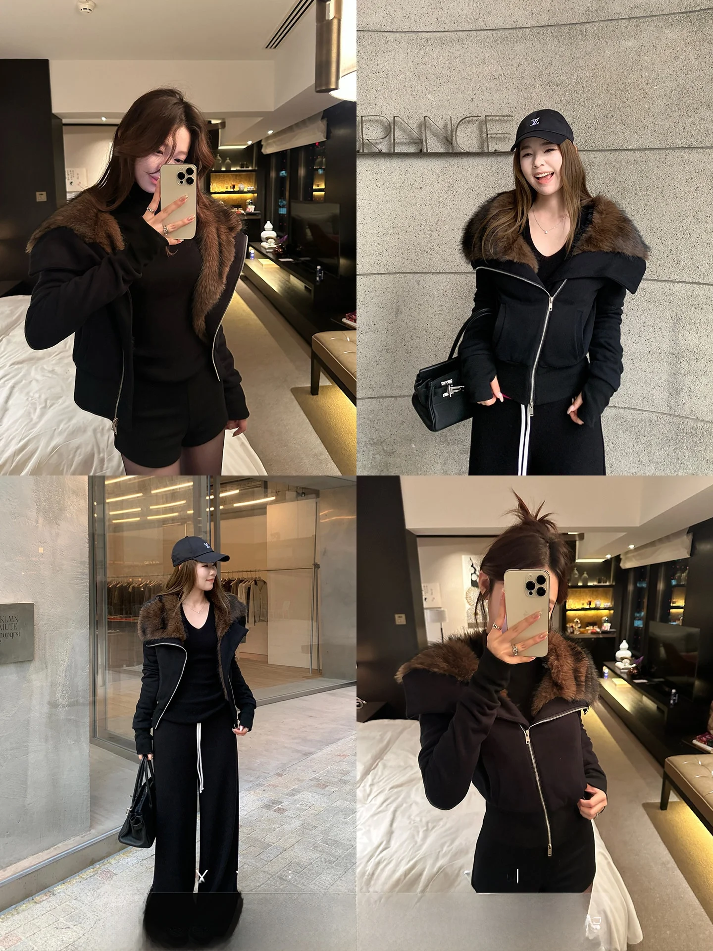 

Xzichic Women's ort Jaet Stand Collar Thiened Fluffy Zipper Sve Long Cotton Coat for Autumn Winter
