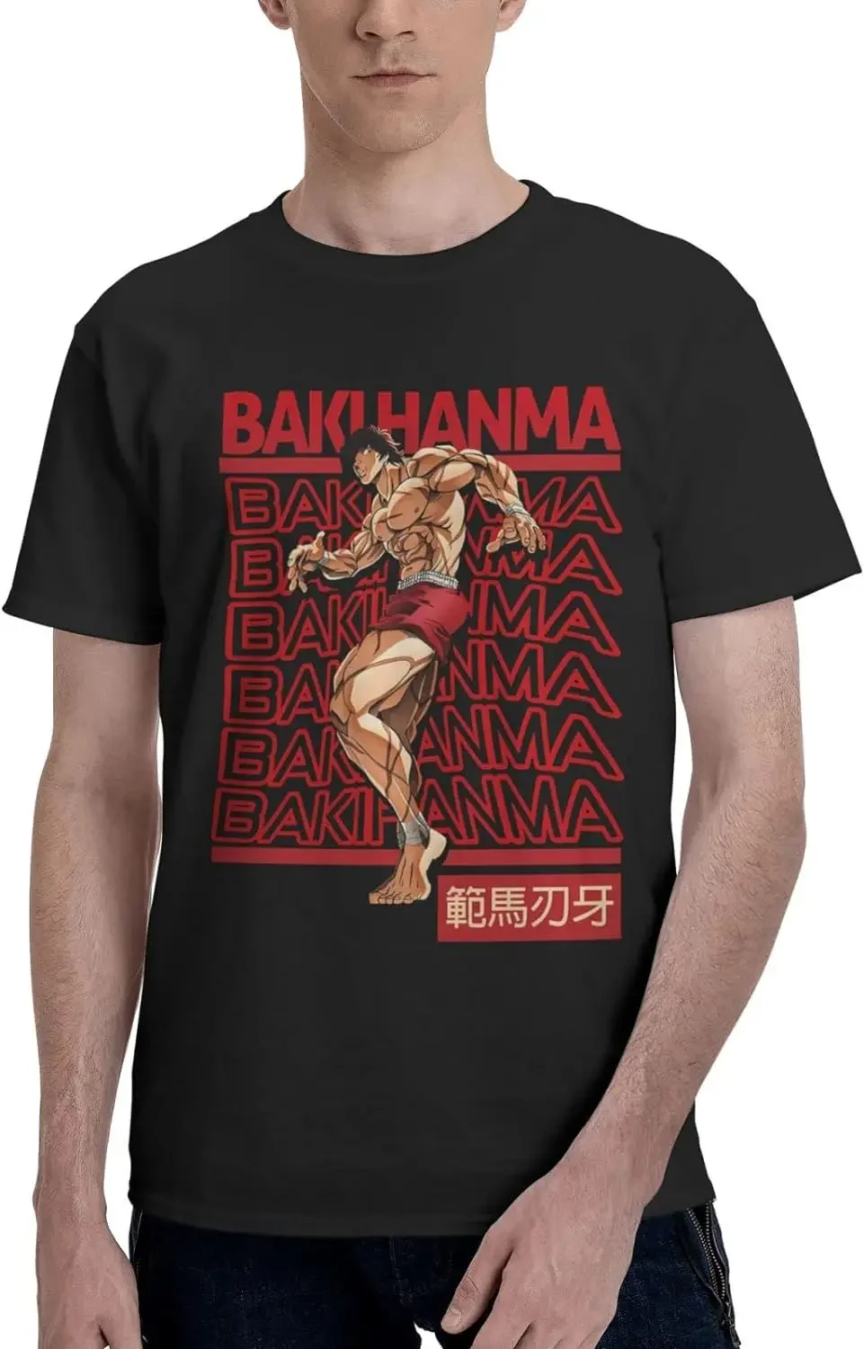 

Anime Baki The Grappler Baki Hanma T Shirt Man's Summer Cotton Tee Comfort O-Neck Short Sleeve Tshirt