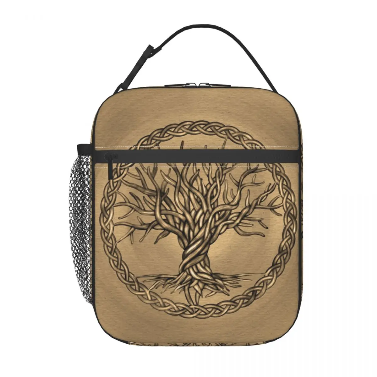 Custom Tree Of Life Sepia Lunch Bag Women Cooler Warm Insulated Lunch Box for Student School