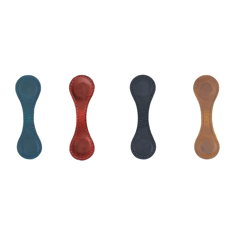 

4 Piece Leather Magnetic Bookmark As Shown Cowhide Top-Grain Leather Magnetic Bookmark