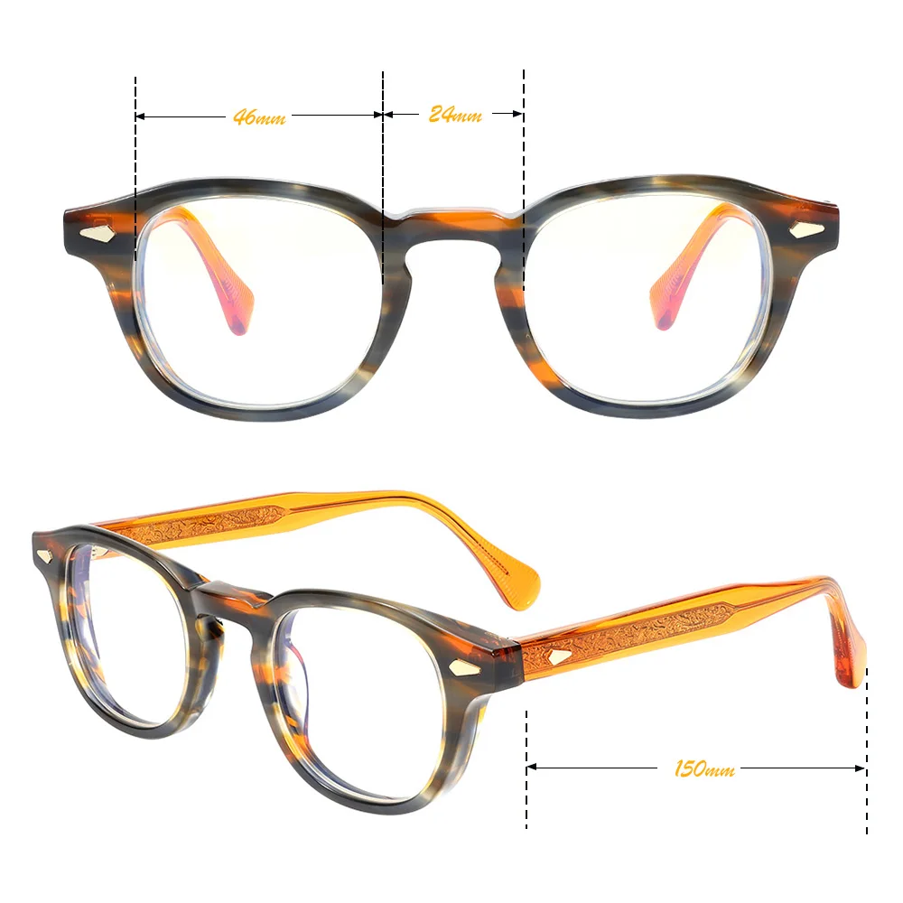 Luksusowe, grube oprawki okularowe z octanu dla mężczyzn, modne kwadratowe oprawki damskie, soczewki optyczne z filtrem światła niebieskiego do czytania.